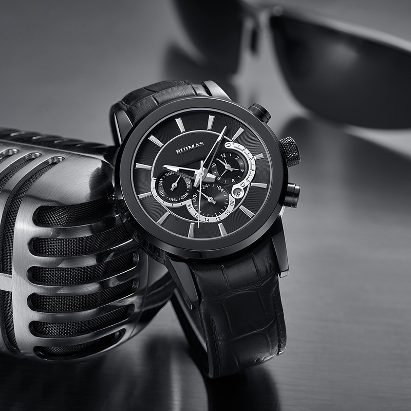 Reloj mecánico automático Ruimas Business para hombre, correa multifuncional, auténtico, 6767.
