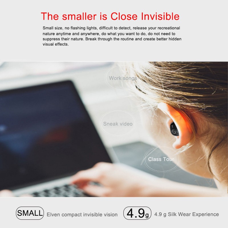 Mini auriculares inalámbricos invisibles con Bluetooth y cancelación de ruido TWS
