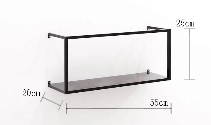 Estante de pared de hierro forjado nórdico con celosía creativa