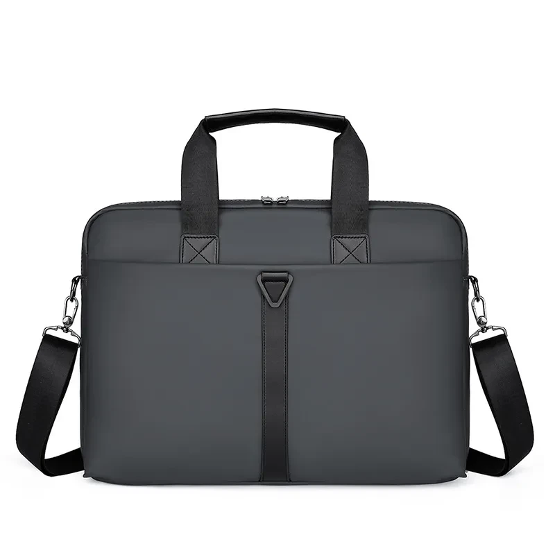 Maletín de negocios portátil de PU con diseño oblicuo para hombre, gran capacidad, para viajes