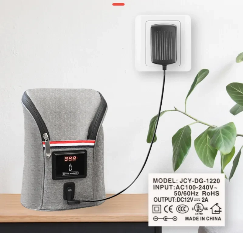 Calentador de biberones USB para coche, portátil, para viaje, para leche materna