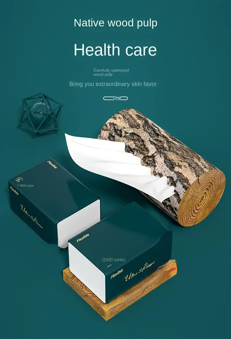 Caja de 30 pañuelos desechables premium de 4 capas | Pulpa de madera de alta calidad, sin perfume ni fluorescentes, para uso doméstico y comercial