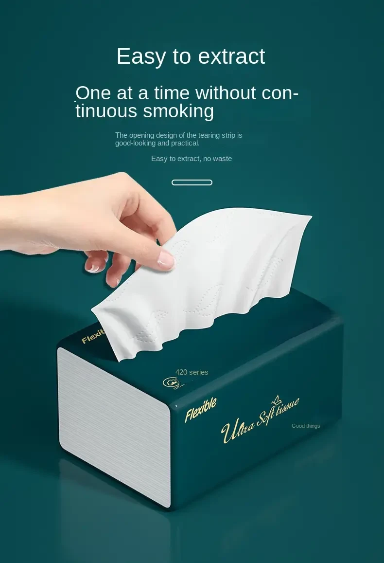 Caja de 30 pañuelos desechables premium de 4 capas | Pulpa de madera de alta calidad, sin perfume ni fluorescentes, para uso doméstico y comercial