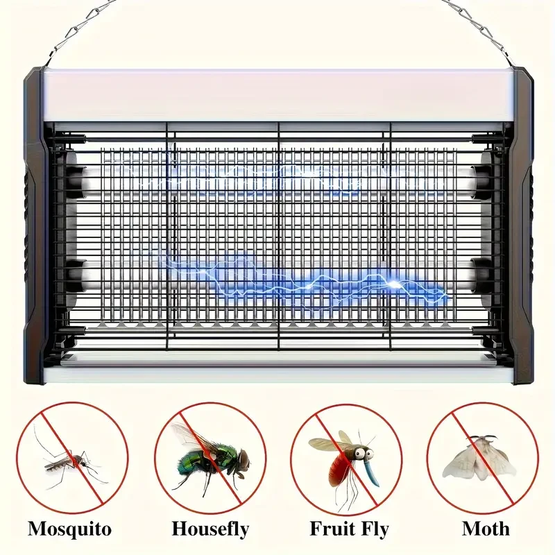 1 juego de lámpara repelente de mosquitos, trampa para moscas, trampa para mosquitos comercial para restaurantes, repelente de mosquitos para interiores, trampa de cadena, bandeja recolectora desmontable, para interiores, dormitorios y exteriores.