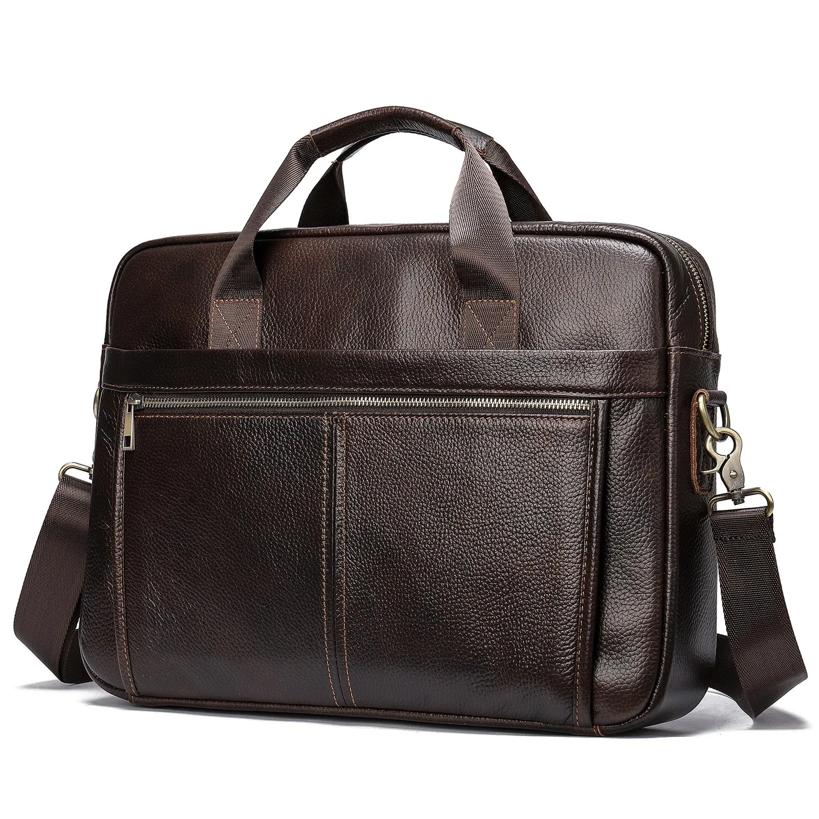 Bolso de negocios para portátil de piel de vaca para hombre