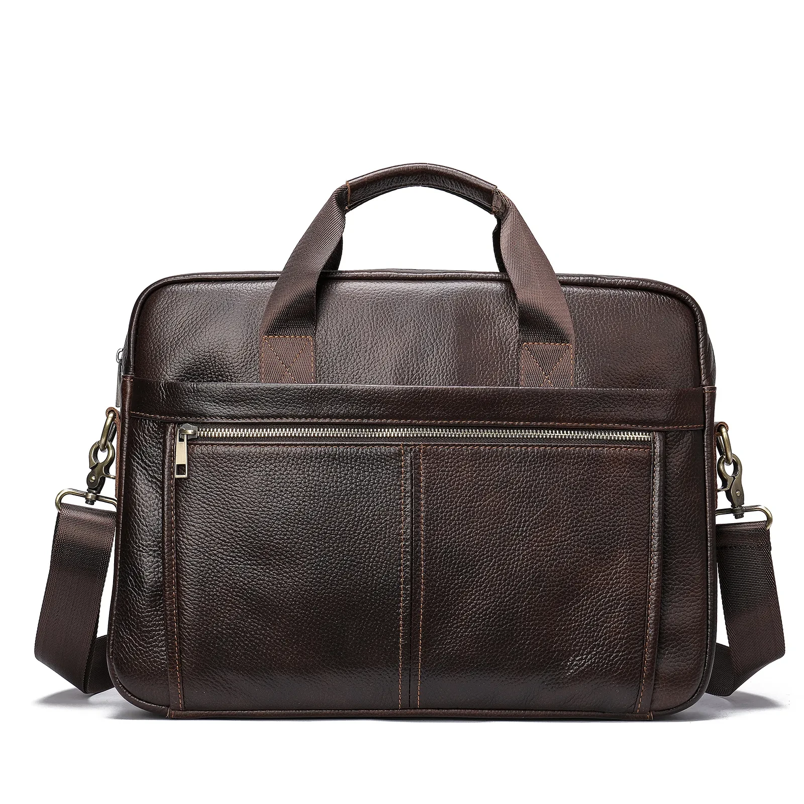 Bolso de negocios para portátil de piel de vaca para hombre