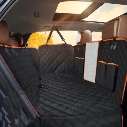 Alfombrilla de tela Oxford para mascotas, para asiento trasero de coche, antisuciedad