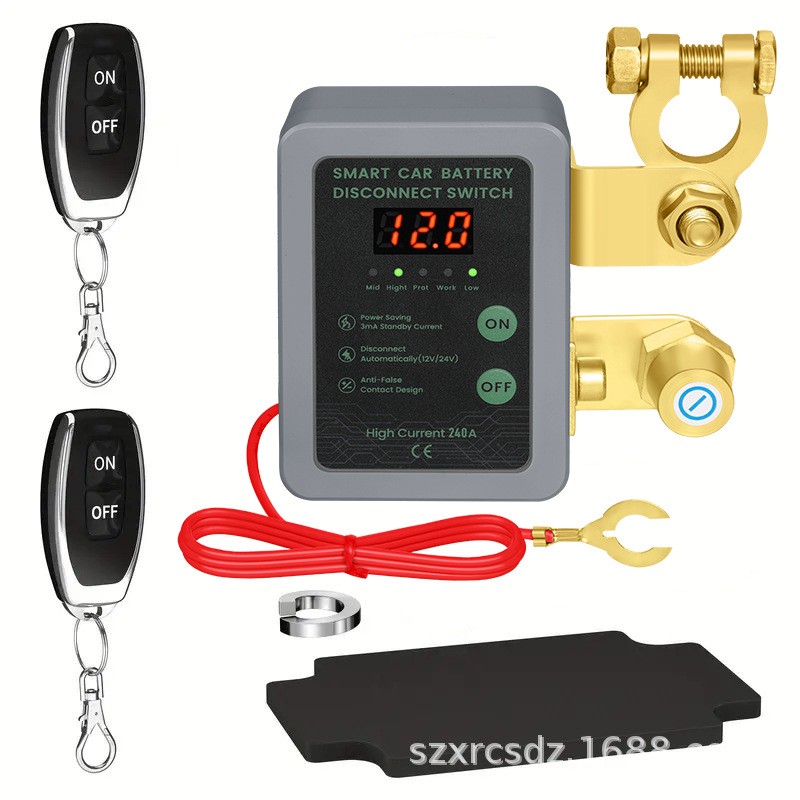Disyuntor de batería de automóvil inteligente con control remoto de 12 V y apagado automático