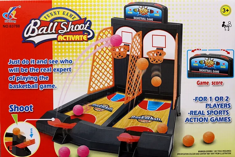 Cancha de baloncesto con tiro con dos dedos