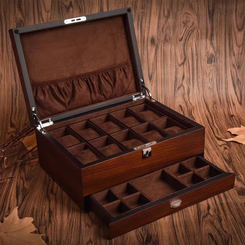 Joyero de franela con cajón de chapa Ugyen y pintura mate