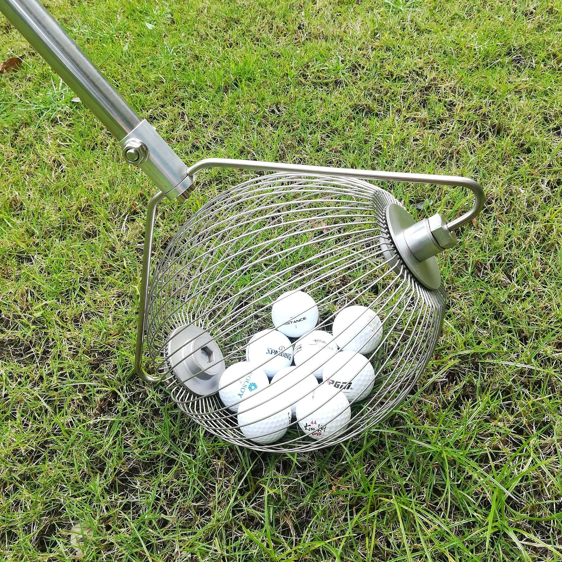 Recogedor de pelotas de golf de acero inoxidable