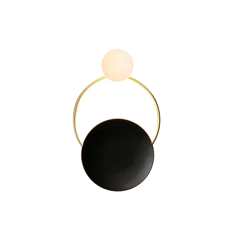 Lámpara de pared de anillo posmoderna para restaurante de hotel Lámpara de pared de anillo innovadora
