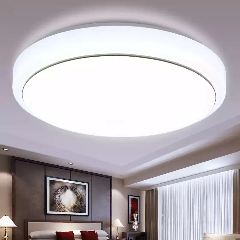 Lámpara de techo LED moderna y sencilla de acrílico para dormitorio.