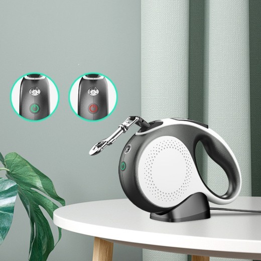 Correa retráctil automática para mascotas, nuevo producto, carga con luz
