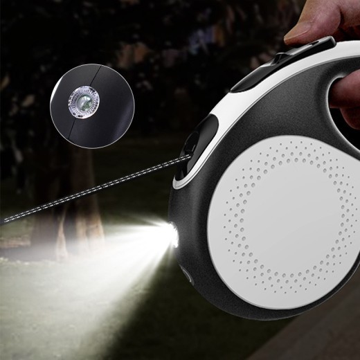 Correa retráctil automática para mascotas, nuevo producto, carga con luz