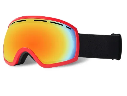 Gafas de esquí esféricas grandes, anti-vaho nocturnas, versátiles