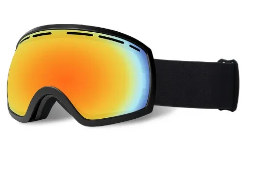 Gafas de esquí esféricas grandes, anti-vaho nocturnas, versátiles
