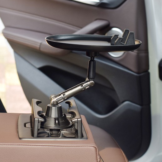 Portavasos ajustable para coche, organizador de bebidas, café, botellas, accesorios, bandeja de comida, mesa para automóviles, para hamburguesas y papas fritas.