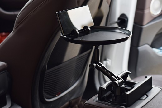 Portavasos ajustable para coche, organizador de bebidas, café, botellas, accesorios, bandeja de comida, mesa para automóviles, para hamburguesas y papas fritas.