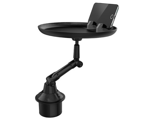 Portavasos ajustable para coche, organizador de bebidas, café, botellas, accesorios, bandeja de comida, mesa para automóviles, para hamburguesas y papas fritas.
