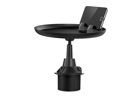 Portavasos ajustable para coche, organizador de bebidas, café, botellas, accesorios, bandeja de comida, mesa para automóviles, para hamburguesas y papas fritas.