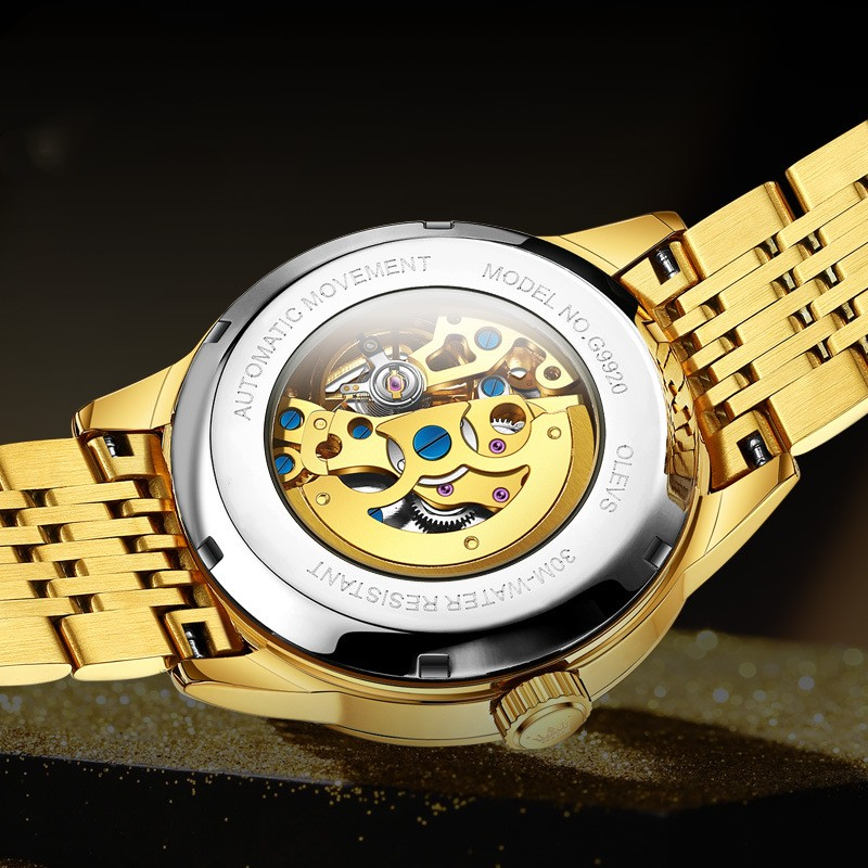 Reloj mecánico ahuecado totalmente automático para hombre