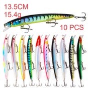 10 * Señuelos de pesca cebos duros ojos 3D 13,5 cm 15,4 g