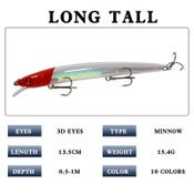 10 * Señuelos de pesca cebos duros ojos 3D 13,5 cm 15,4 g
