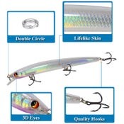 10 * Señuelos de pesca cebos duros ojos 3D 13,5 cm 15,4 g