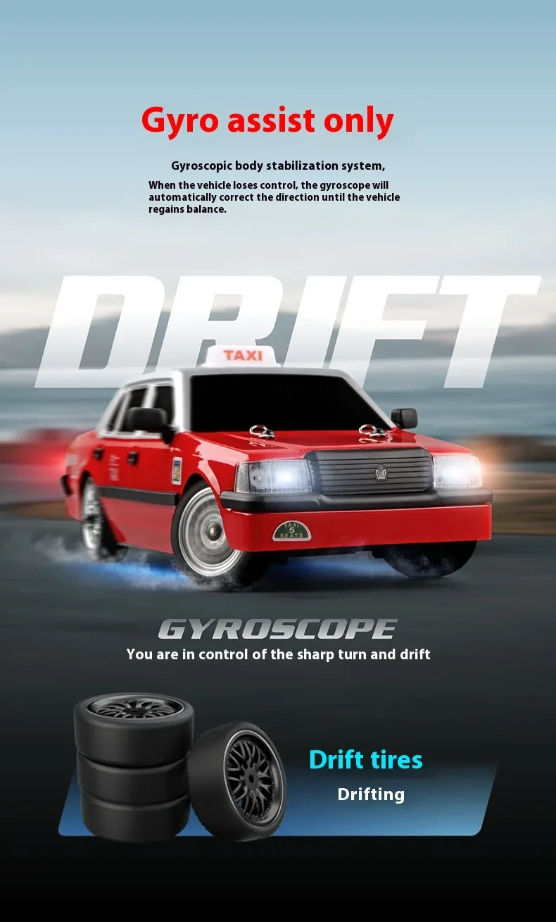 Coche de juguete con control remoto RC Drift a escala real