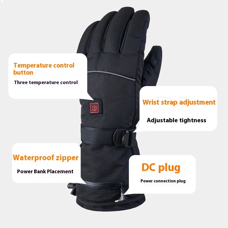 Guantes gruesos de esquí y ciclismo para exteriores, para hombres y mujeres.