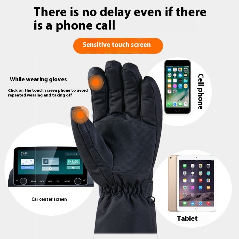Guantes gruesos de esquí y ciclismo para exteriores, para hombres y mujeres.
