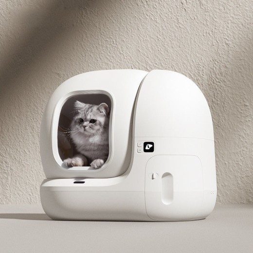 Caja de arena para gatos completamente automática Smart MAX, grande, eléctrica y completamente cerrada