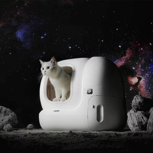 Caja de arena para gatos completamente automática Smart MAX, grande, eléctrica y completamente cerrada