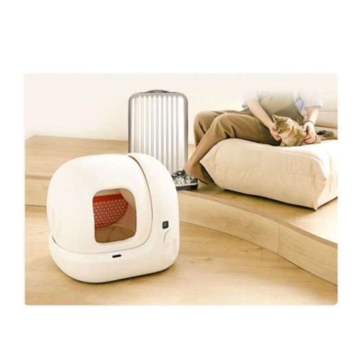 Caja de arena para gatos completamente automática Smart MAX, grande, eléctrica y completamente cerrada