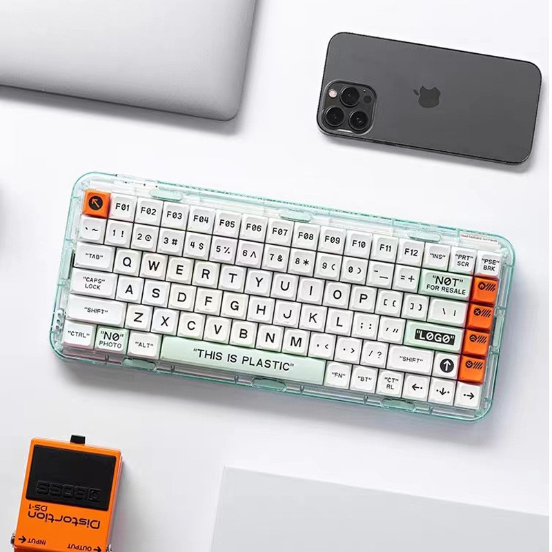 Teclado mecánico inalámbrico Bluetooth transparente MelGeek Mojo84 Key