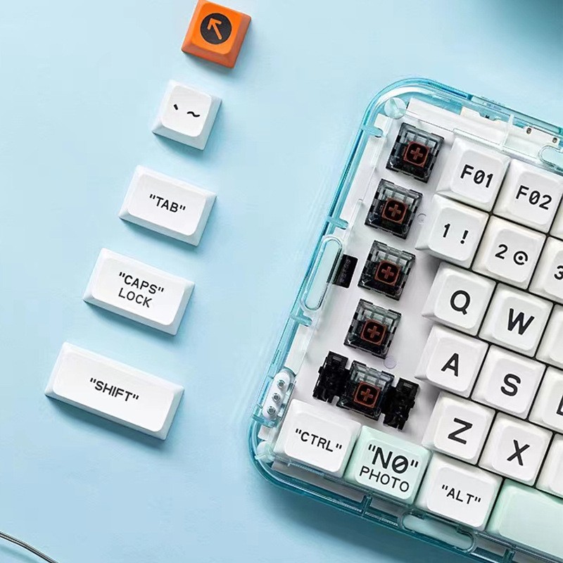 Teclado mecánico inalámbrico Bluetooth transparente MelGeek Mojo84 Key