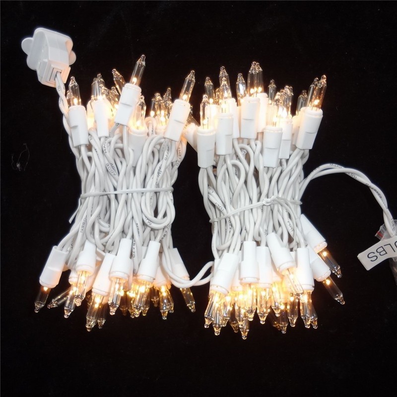 Cadena de luces navideñas tradicionales de 110 V con filamento de tungsteno y burbujas