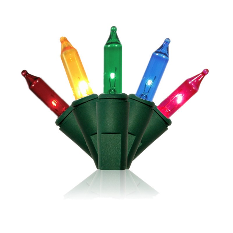 Cadena de luces navideñas tradicionales de 110 V con filamento de tungsteno y burbujas