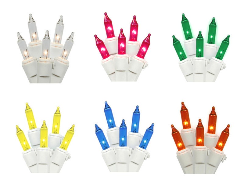 Cadena de luces navideñas tradicionales de 110 V con filamento de tungsteno y burbujas