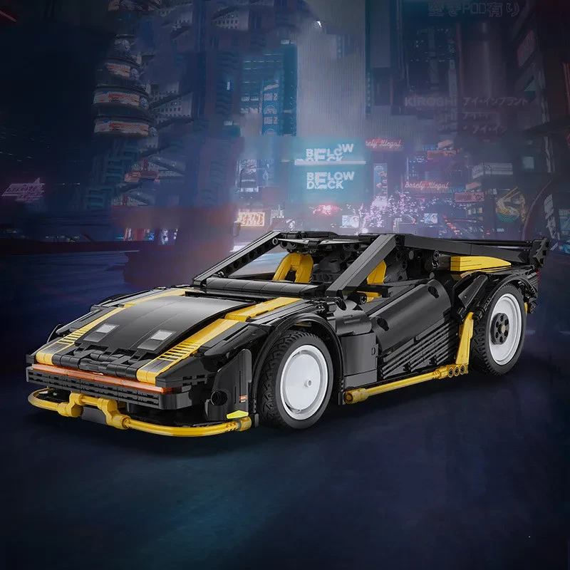 Bloques de construcción de coches deportivos de rompecabezas Juguete Cyber Night