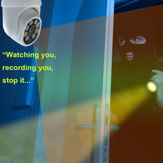 Cámara de vigilancia de seguridad de alta definición con conexión inalámbrica WIFI para casa inteligente