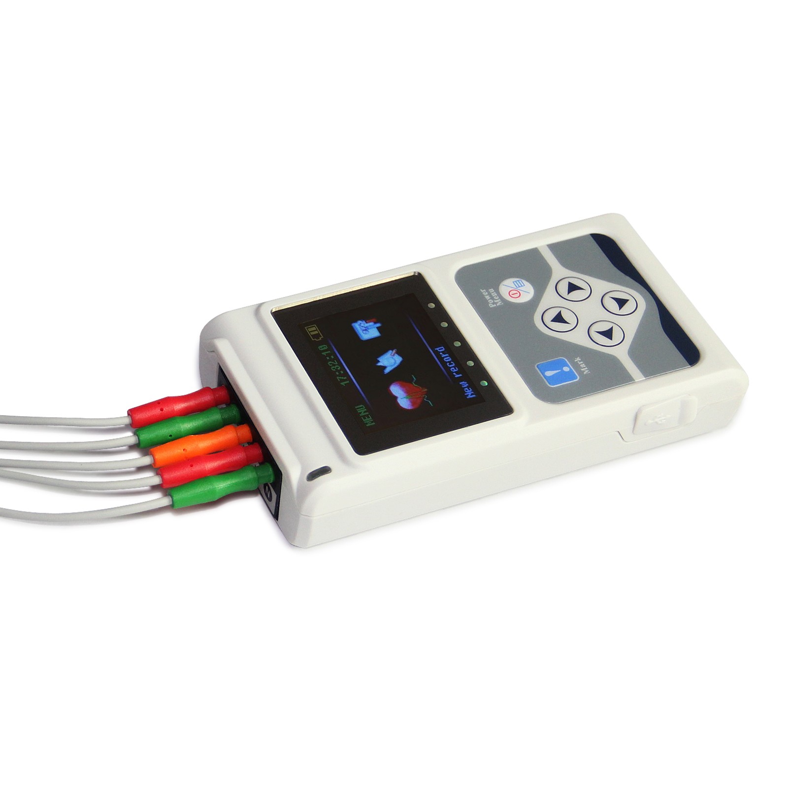Monitor Holter de ECG portátil de 3 canales y 24 horas con software para PC Contec TLC9803