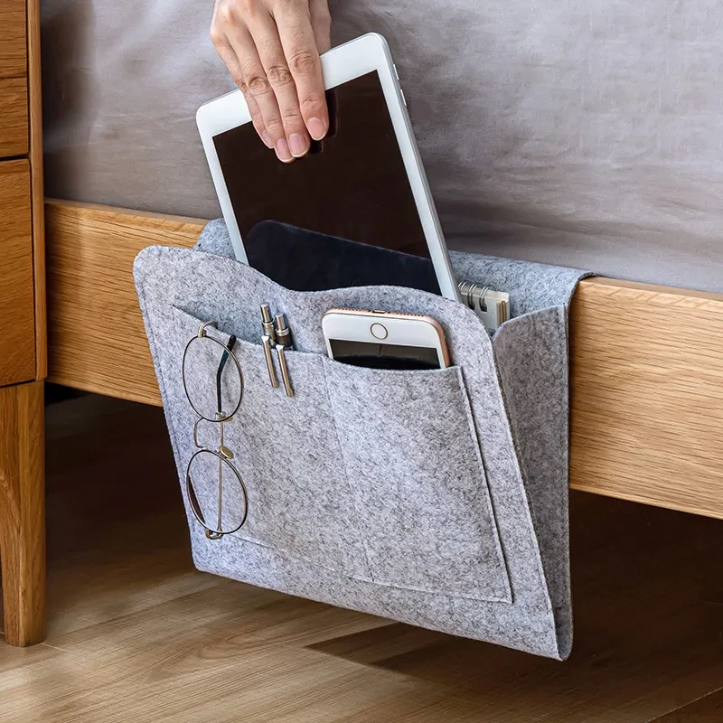 Bolsa colgante con control remoto para guardar teléfonos móviles junto a la cama