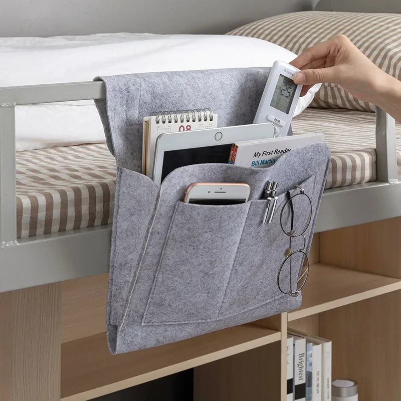 Bolsa colgante con control remoto para guardar teléfonos móviles junto a la cama