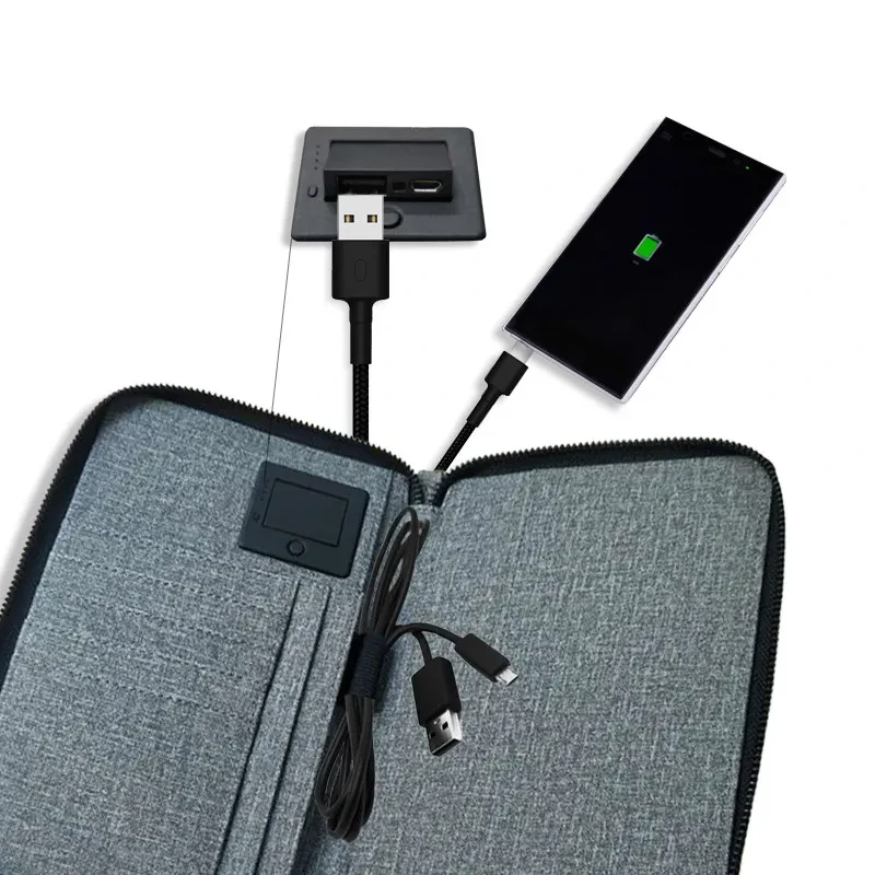 Nuevo bolso de mano para hombre con cremallera multifunción de negocios