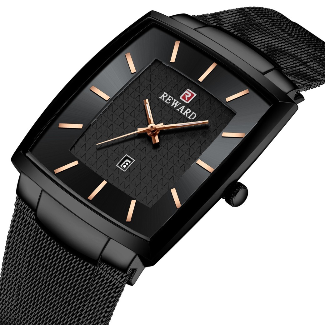 Reloj de negocios para hombre con personalidad cuadrada