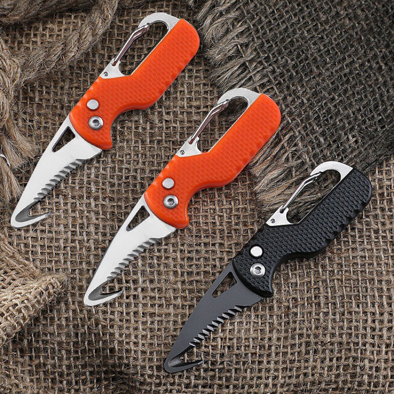 Llavero portátil multifuncional con forma de cuchillo