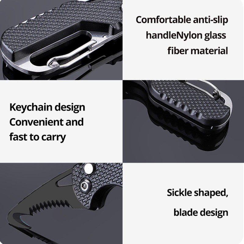 Llavero portátil multifuncional con forma de cuchillo