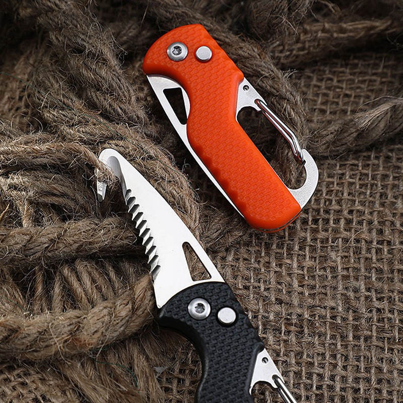 Llavero portátil multifuncional con forma de cuchillo